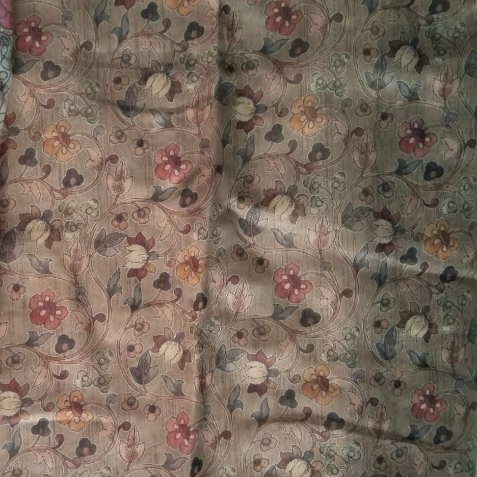Chanderi Kalamkari Cotton Saree