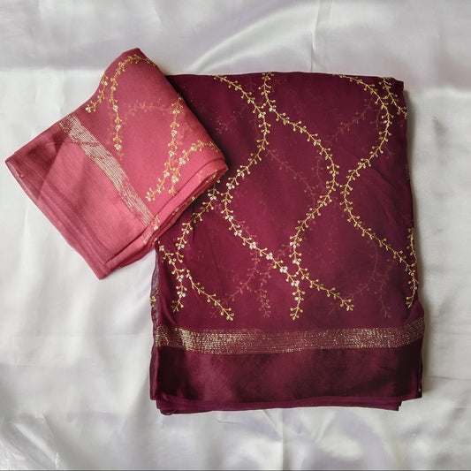 Viscose Georgette Saree