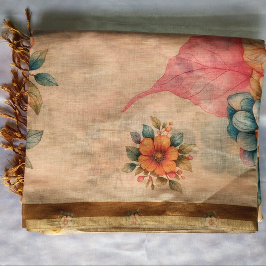 Linen Cotton Saree