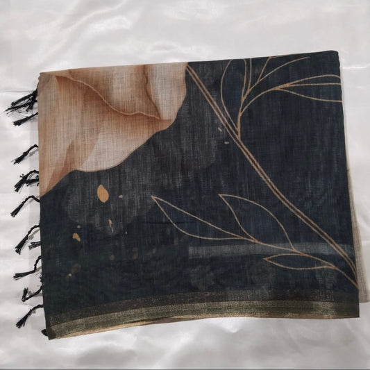 Linen Digital Saree